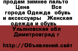 продам зимнее пальто! › Цена ­ 2 500 - Все города Одежда, обувь и аксессуары » Женская одежда и обувь   . Ульяновская обл.,Димитровград г.